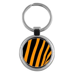 Tiger Pattern Key Chains (round)  by Nexatart