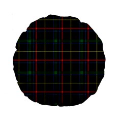 Plaid Tartan Checks Pattern Standard 15  Premium Round Cushions