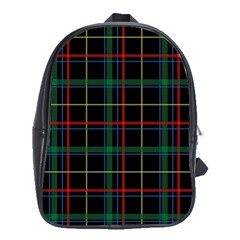 Plaid Tartan Checks Pattern School Bags (XL) 