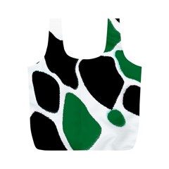 Green Black Digital Pattern Art Full Print Recycle Bags (m)  by Nexatart