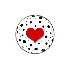 Red Heart Hat Clip Ball Marker (10 Pack) by Valentinaart