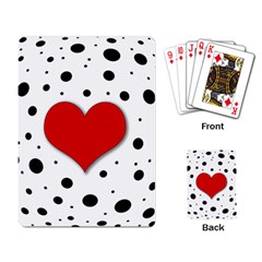 Red Heart Playing Card by Valentinaart