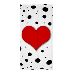 Red Heart Shower Curtain 36  X 72  (stall)  by Valentinaart