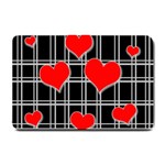 Red hearts pattern Small Doormat  24 x16  Door Mat