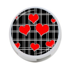 Red Hearts Pattern 4-port Usb Hub (two Sides)  by Valentinaart