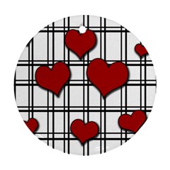Hearts pattern Ornament (Round)