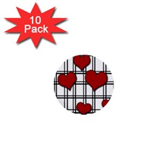 Hearts pattern 1  Mini Buttons (10 pack) 