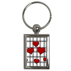 Hearts pattern Key Chains (Rectangle) 