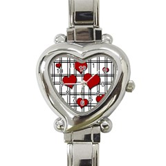 Hearts pattern Heart Italian Charm Watch