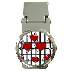 Hearts pattern Money Clip Watches