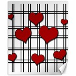 Hearts pattern Canvas 11  x 14   10.95 x13.48  Canvas - 1