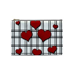 Hearts pattern Cosmetic Bag (Medium) 