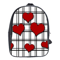 Hearts pattern School Bags(Large) 