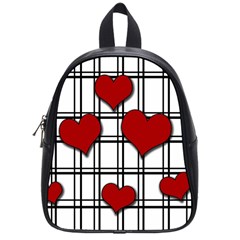 Hearts pattern School Bags (Small) 