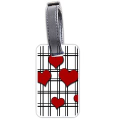 Hearts Pattern Luggage Tags (one Side)  by Valentinaart