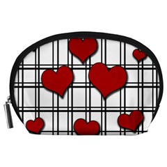 Hearts pattern Accessory Pouches (Large) 