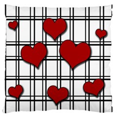 Hearts pattern Standard Flano Cushion Case (One Side)