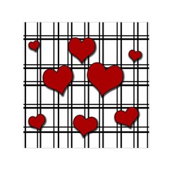 Hearts pattern Small Satin Scarf (Square)