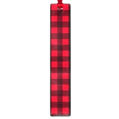 Red And Black Plaid Pattern Large Book Marks