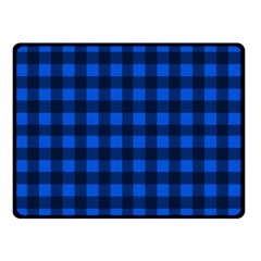 Blue And Black Plaid Pattern Double Sided Fleece Blanket (small) 