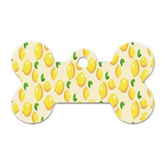 Pattern Template Lemons Yellow Dog Tag Bone (one Side) by Nexatart