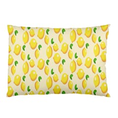 Pattern Template Lemons Yellow Pillow Case (two Sides) by Nexatart