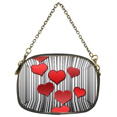 Valentines Day Pattern Chain Purses (one Side)  by Valentinaart