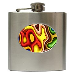 Pattern Background Structure Hip Flask (6 Oz)