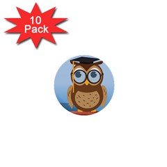 Read Owl Book Owl Glasses Read 1  Mini Buttons (10 Pack)  by Nexatart