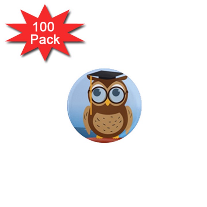 Read Owl Book Owl Glasses Read 1  Mini Magnets (100 pack) 