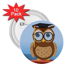 Read Owl Book Owl Glasses Read 2 25  Buttons (10 Pack)  by Nexatart