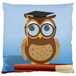 Read Owl Book Owl Glasses Read Large Cushion Case (Two Sides) Front