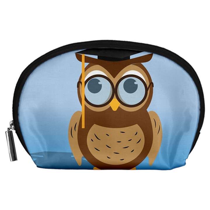 Read Owl Book Owl Glasses Read Accessory Pouches (Large) 