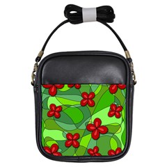 Flowers Girls Sling Bags by Valentinaart