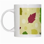 Leaves Pattern White Mugs Left