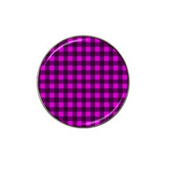 Magenta And Black Plaid Pattern Hat Clip Ball Marker by Valentinaart