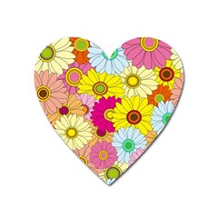 Floral Background Heart Magnet