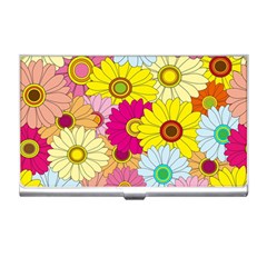 Floral Background Business Card Holders by Nexatart