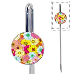 Floral Background Book Mark