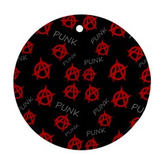 Anarchy Pattern Ornament (round) by Valentinaart