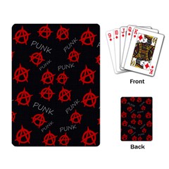 Anarchy Pattern Playing Card by Valentinaart