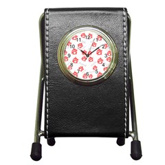 Punk Pattern Pen Holder Desk Clocks by Valentinaart