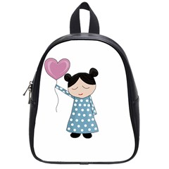 Valentines Day Girl School Bags (small)  by Valentinaart