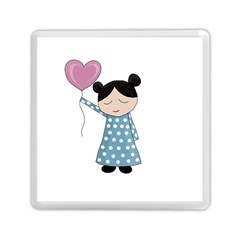 Valentines Day Girl Memory Card Reader (square)  by Valentinaart