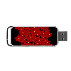 Red Bouquet  Portable Usb Flash (one Side) by Valentinaart