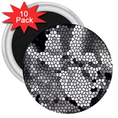 Mosaic Stones Glass Pattern 3  Magnets (10 Pack)  by Nexatart