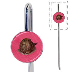 Snail Pink Background Book Mark by Nexatart