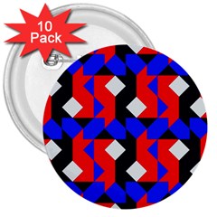 Pattern Abstract Artwork 3  Buttons (10 Pack)  by Nexatart