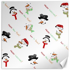 Snowman Christmas Pattern Canvas 20  X 20   by Nexatart