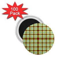 Geometric Tartan Pattern Square 1 75  Magnets (100 Pack) 